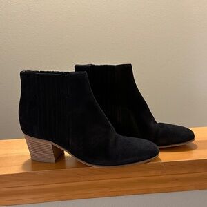 Vince Black Suede Ankle Booties
